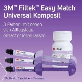 3M Filtek Easy Match Universal Komposit Composite Füllungsmaterial mit vereinfachter Farbauswahl für ästhetische Restaurationen mit natürlicher Opazität und hoher Anwenderfreundlichkeit
