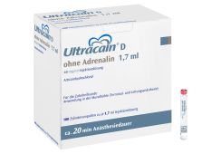 Ultracain D ohne Adrenalin: Zylinderampullen, 100 x 1,7 ml